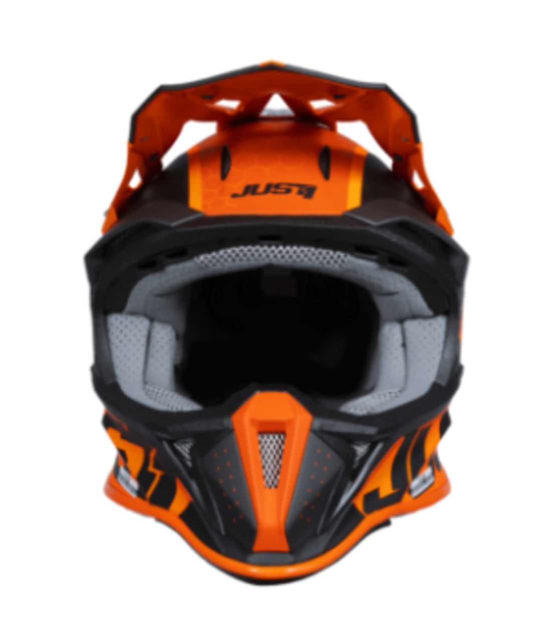 Mотокрос каска Just1 J-18 F Hexa Orange/Titanium/Black