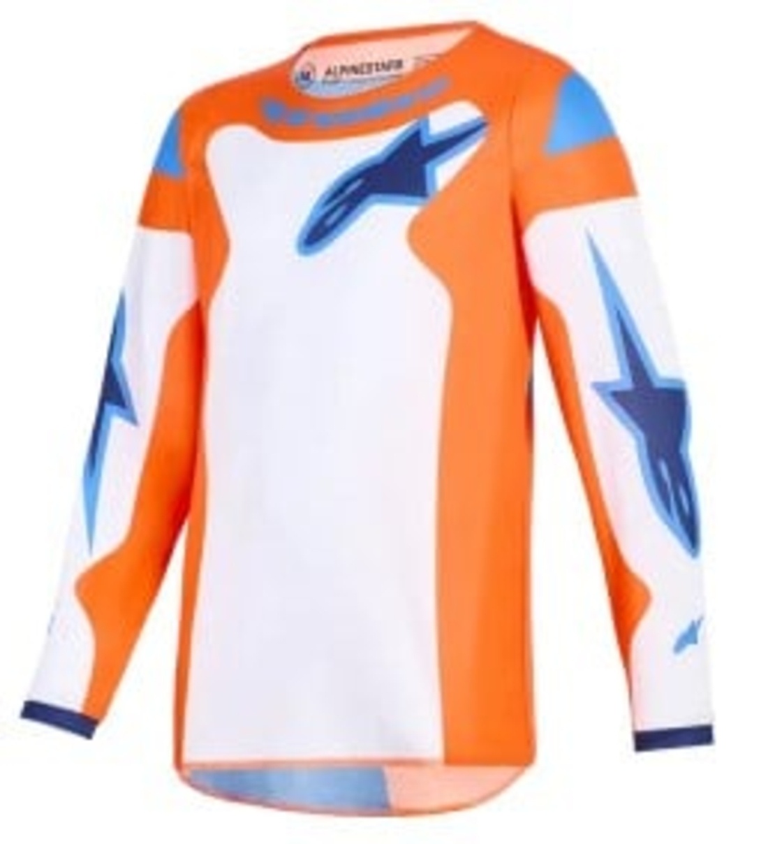 Детско мотокрос джърси Alpinestars FLUID GRID ORAN/BLUE
