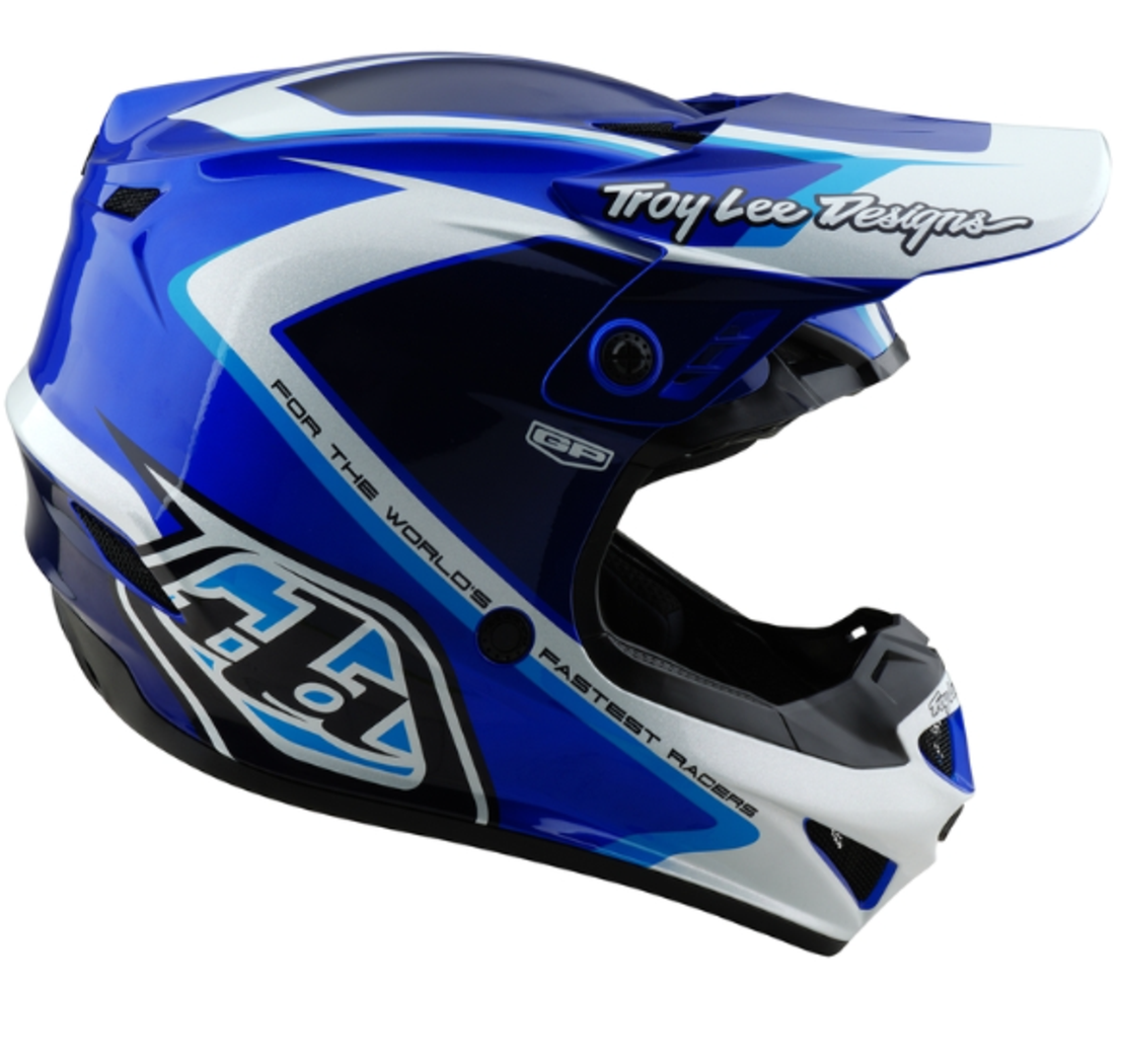 Детска мотокрос каска TROY LEE DESIGNS GP Shutter - Blue/White