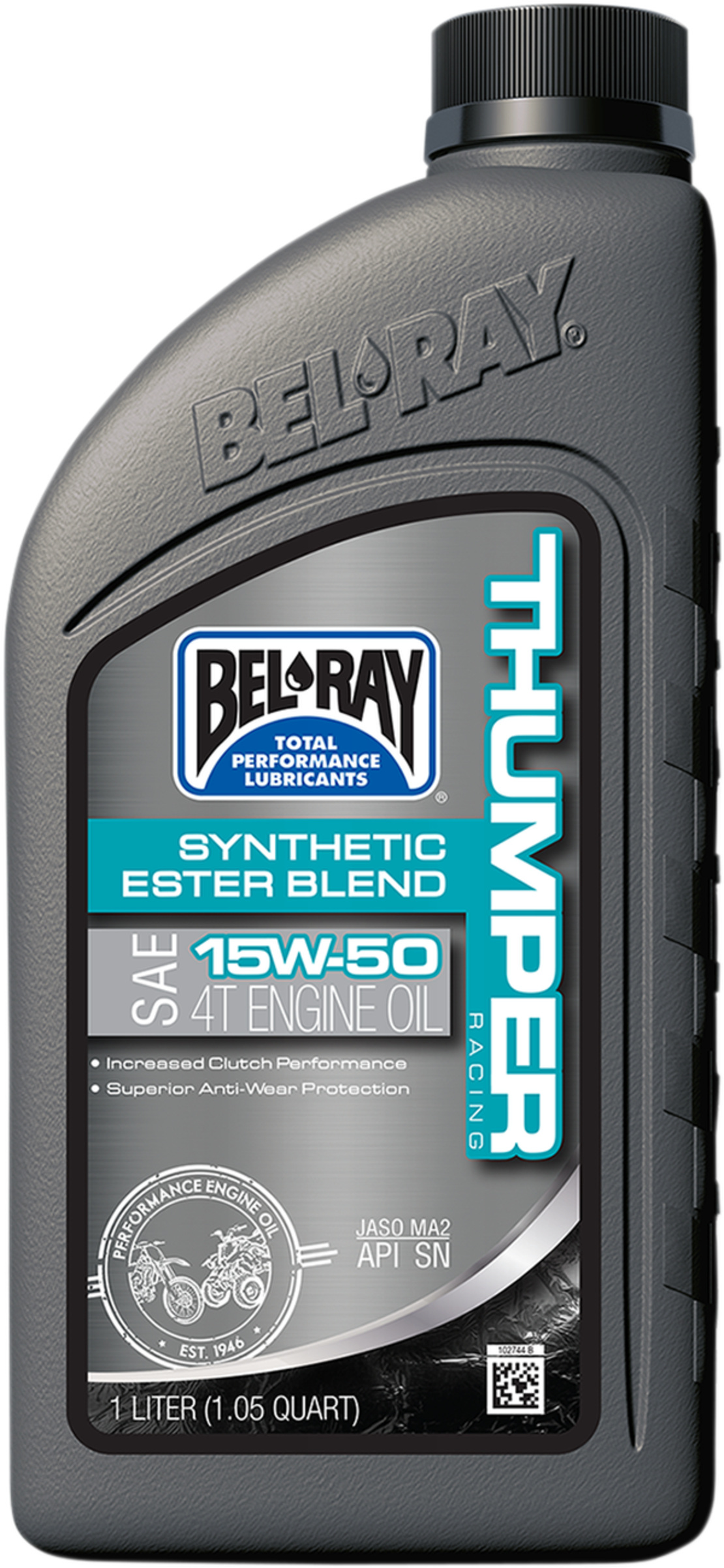 Масло BEL-RAY THUMPER RACING Synthetic Ester Blend T4 15W-50 1L