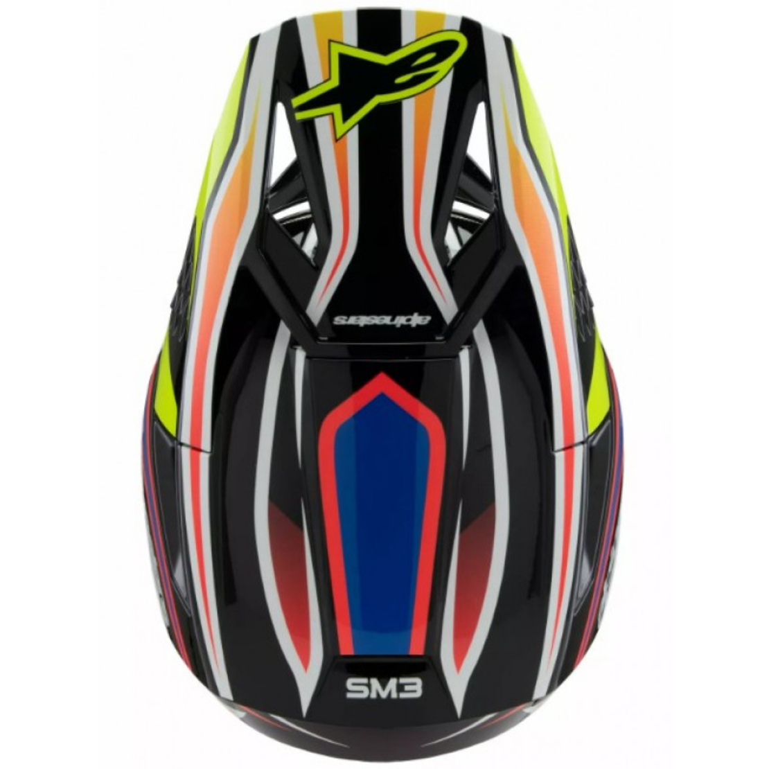 Детска каска ALPINESTARS SM3 WURX BLK/YL/B