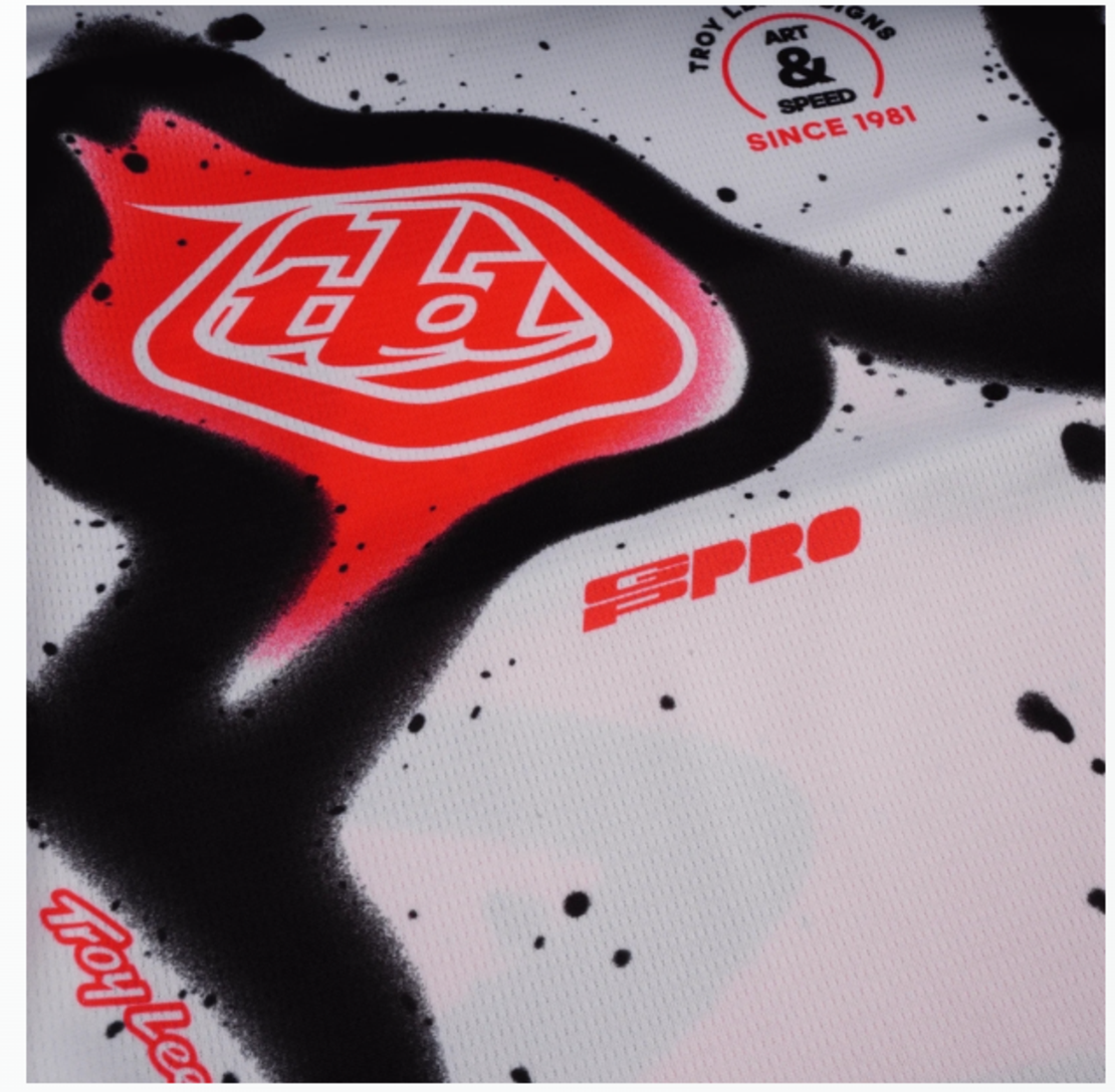 Детско мотокрос джърси TROY LEE DESIGNS GP Pro Membrane Youth Jersey - White/Infra Red