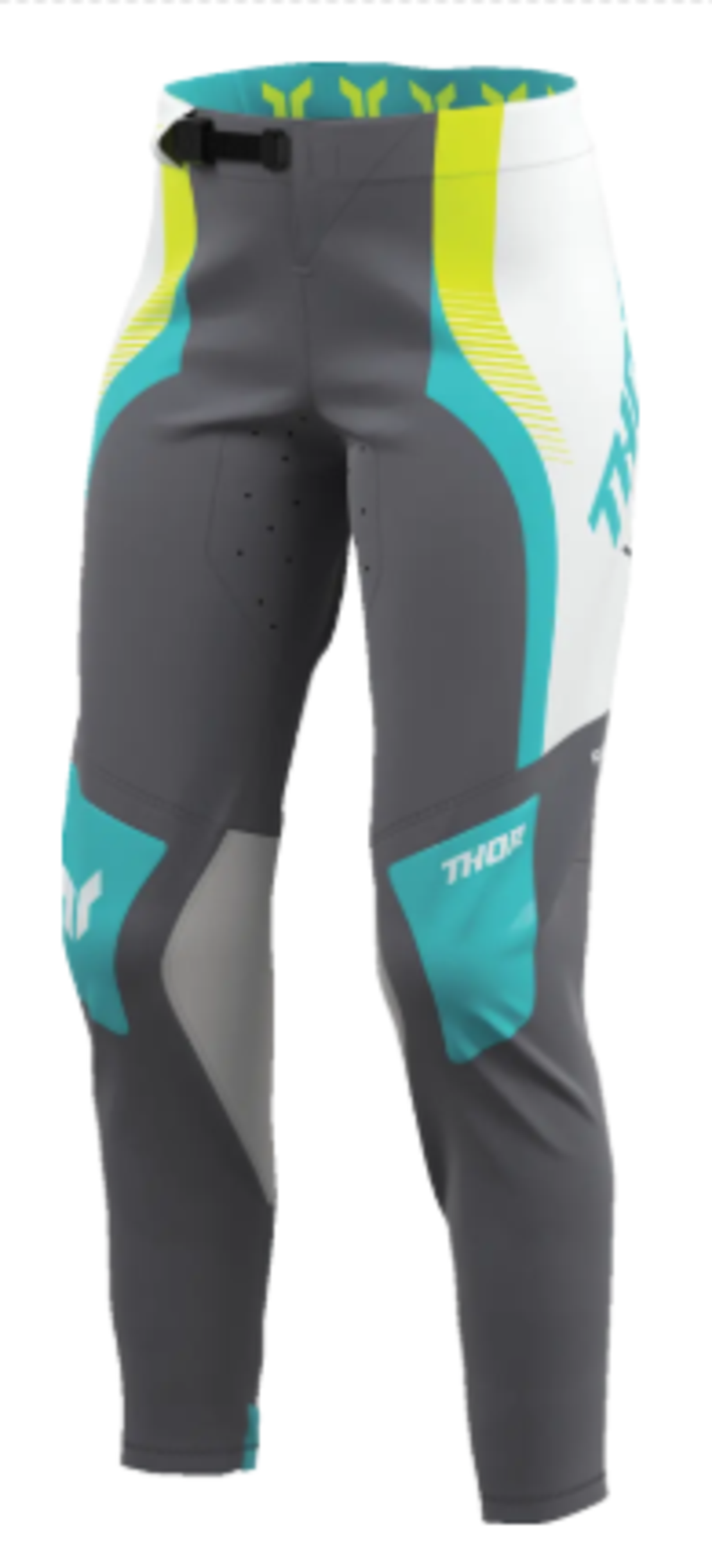 Дамски мотокрос брич  THOR  SPORTMODE VELOCITY GREY/AQUA