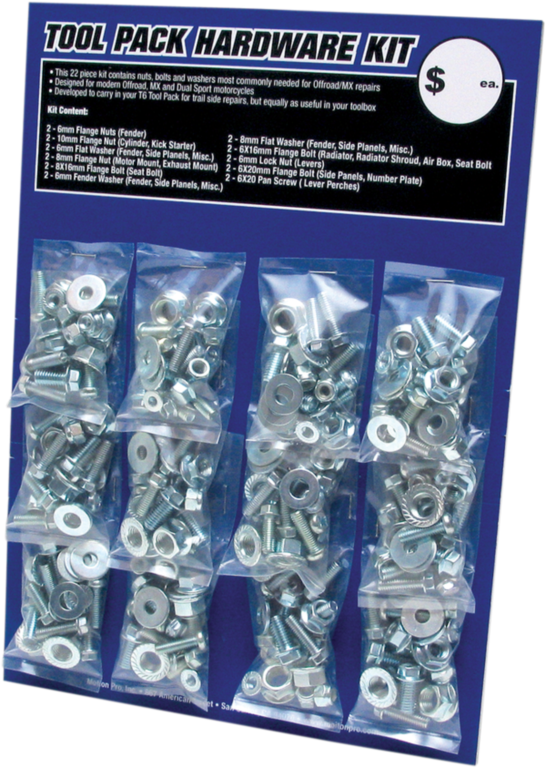 Комплект болтове с гайки MOTION PRO HARDWARE KIT ZINC 12PK