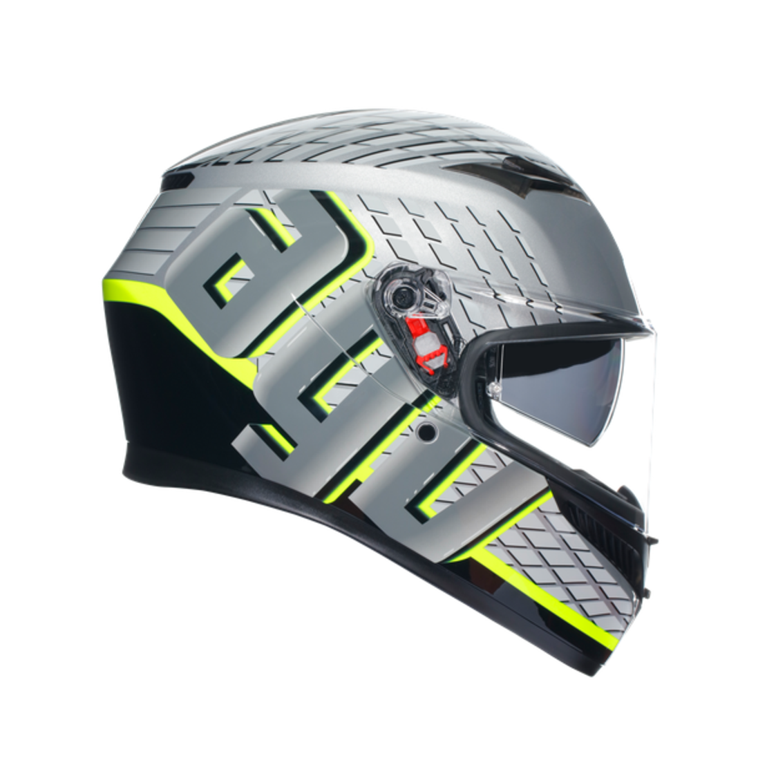 КАСКА  AGV K3 - FORTIFY GREY/BLACK/YELLOW FLUO