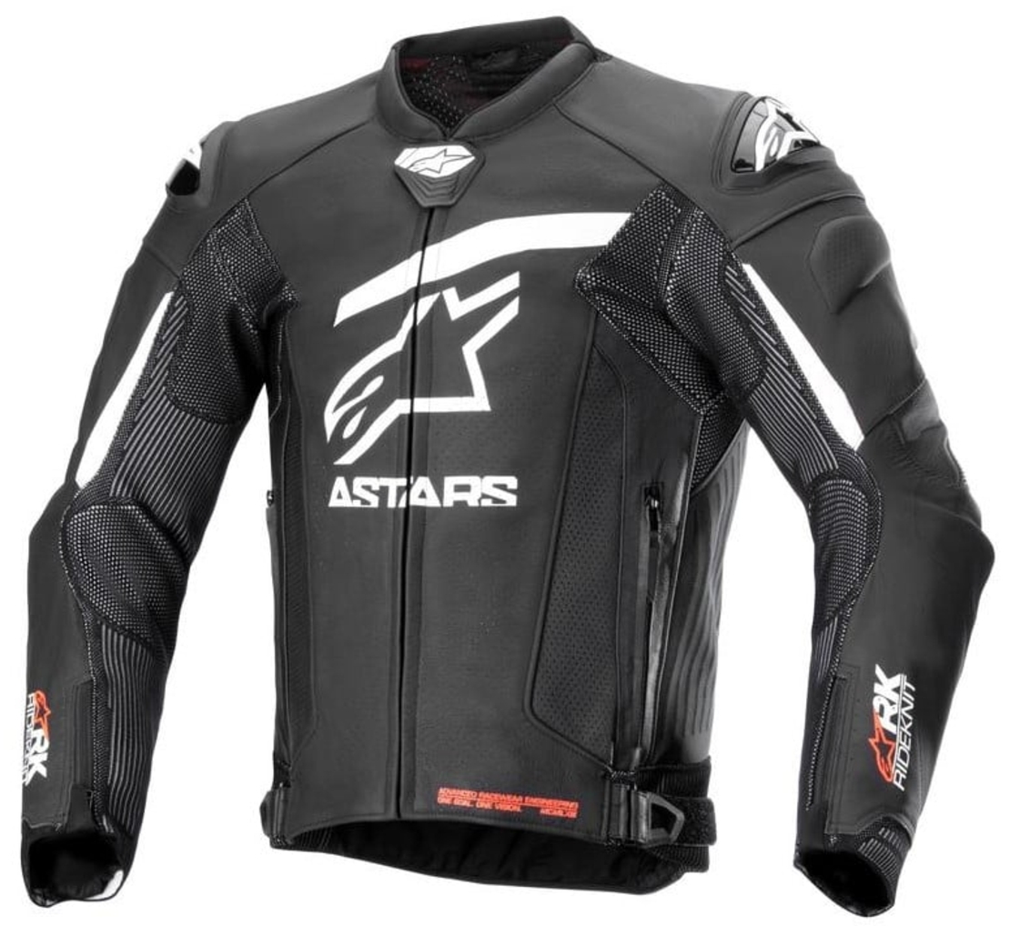Кожено яке ALPINESTARS GP PLUS R V4 RIDEKNIT BLACK/WHITE