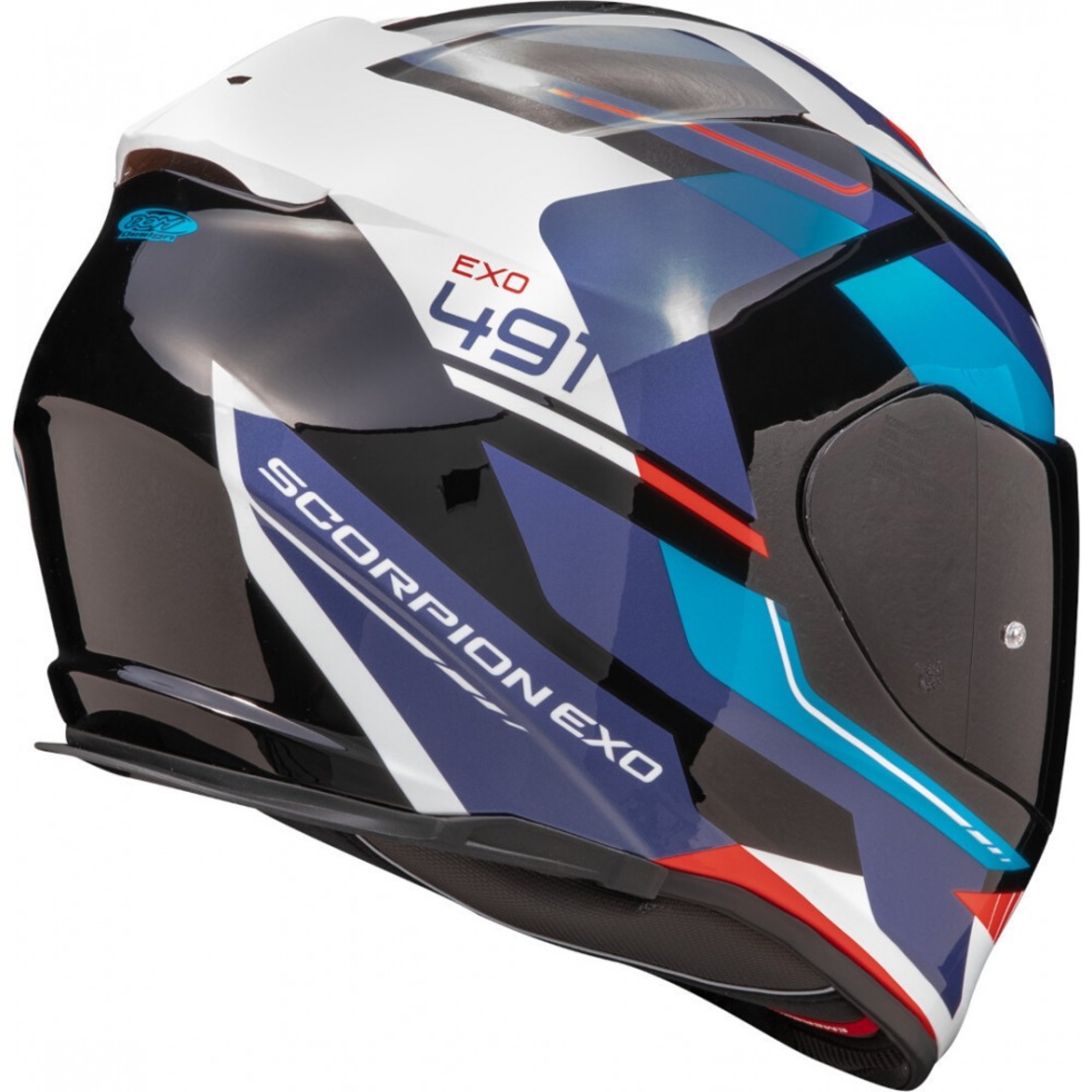 Каска SCORPION EXO 491 Abilis Black/Red/Blue