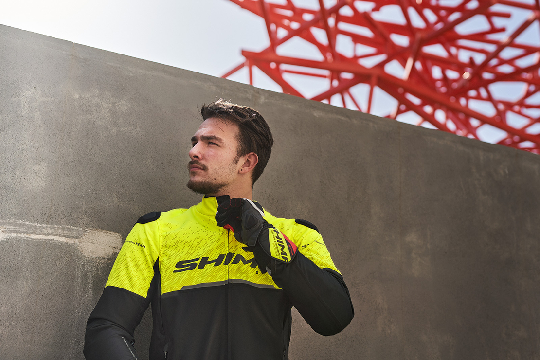 Текстилно  мото  яке SHIMA DRIFT  BLACK/YELLOW FLUO