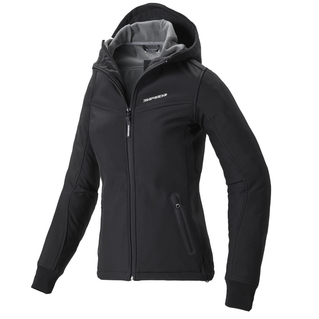 Дамско текстилно мото яке SPIDI HOODIE ARMOR Black