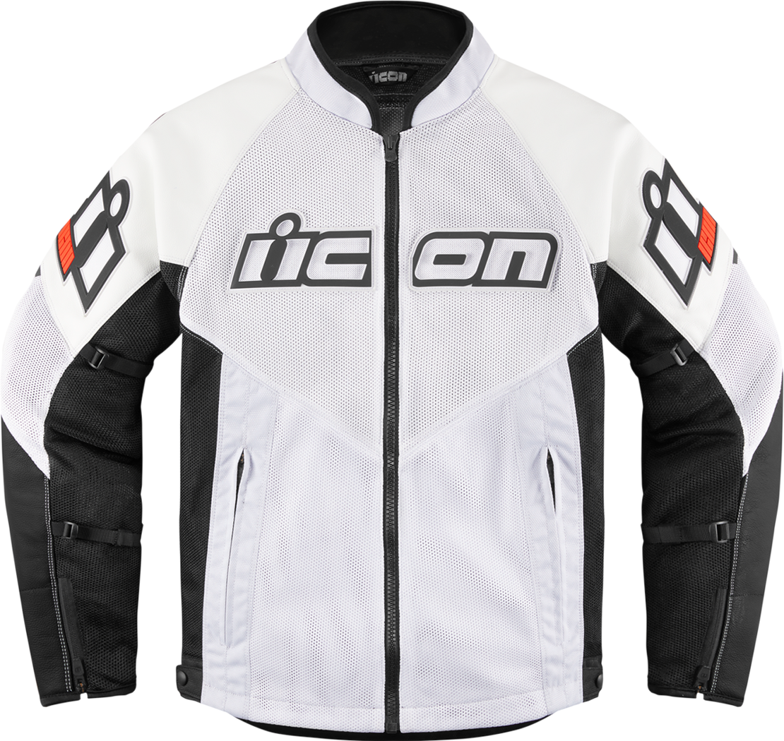 Мото яке ICON MESH AF LEATHER CE WHITE