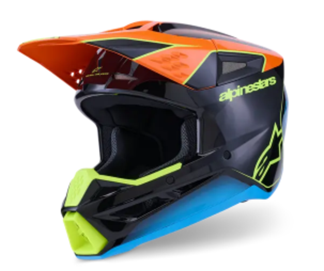 Мотокрос каска ALPINESTARSSM3 FRAY BLACK/ORANGE/YELLOW