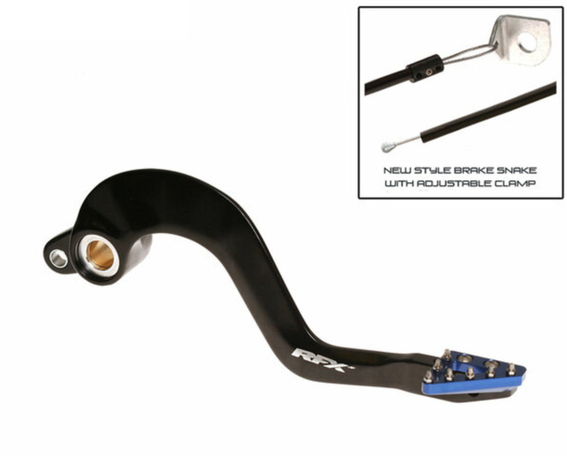 Заден лост за спирачка RFX Pro ST Rear Brake Lever (Hard Anodised Black/Blue) - Yamaha YZ125/250