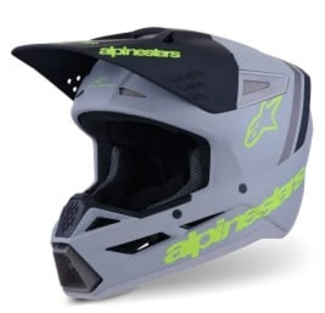 Мотокрос каска ALPINESTARS SM3 RADIUM GRAY/BLK/YL