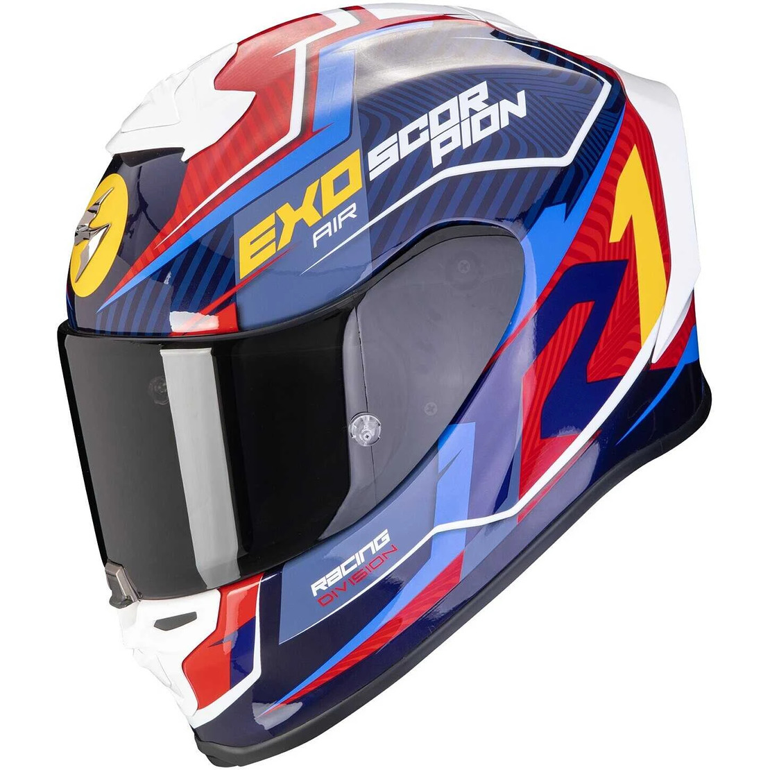 Каска Scorpion EXO-R1 Evo Air Coup Blue-Red-Yellow