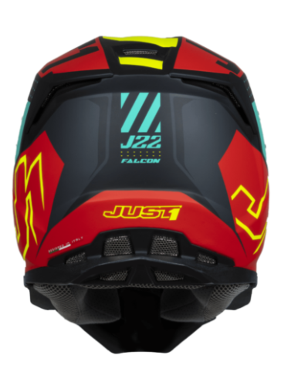 Mотокрос каска Just1 J-22 F Falcon Fluo Red/Yellow/Black