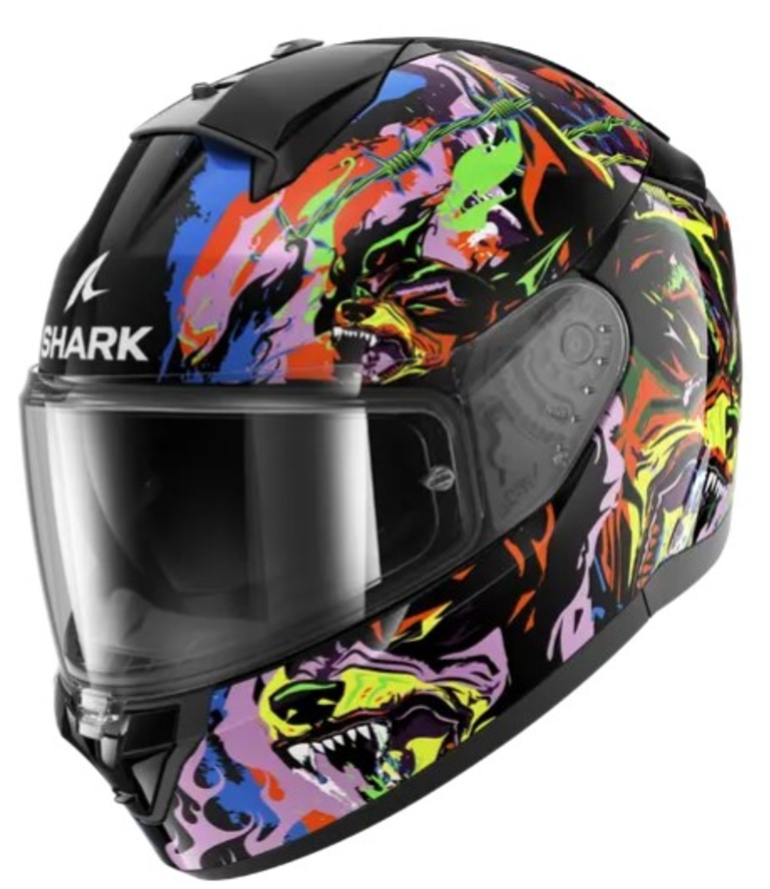 Каска SHARK RIDILL 2 RAGING BEAST Black Violet Yellow