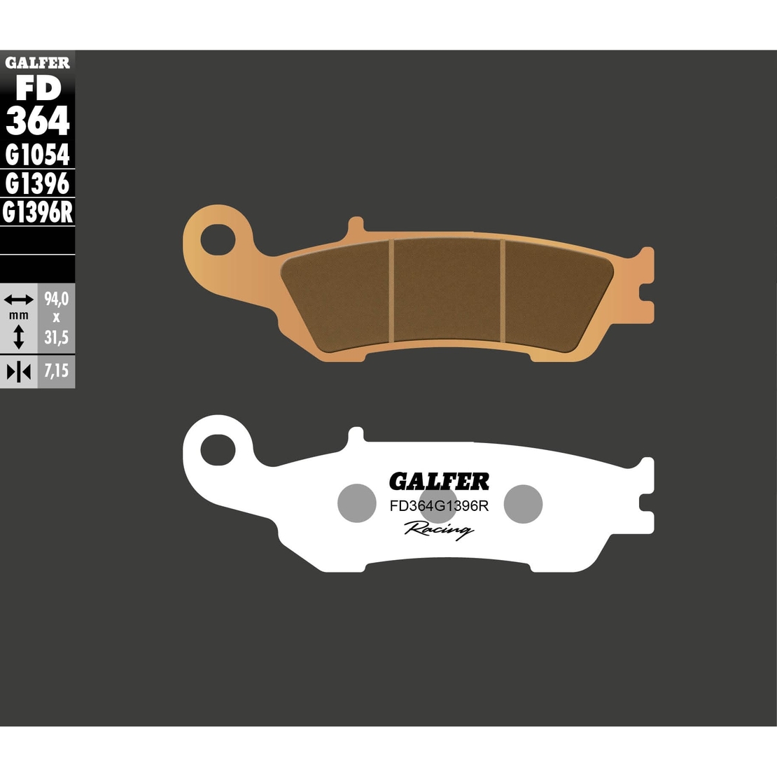 Предни мото накладки Galfer SINTERED RACING FD364G1396R
