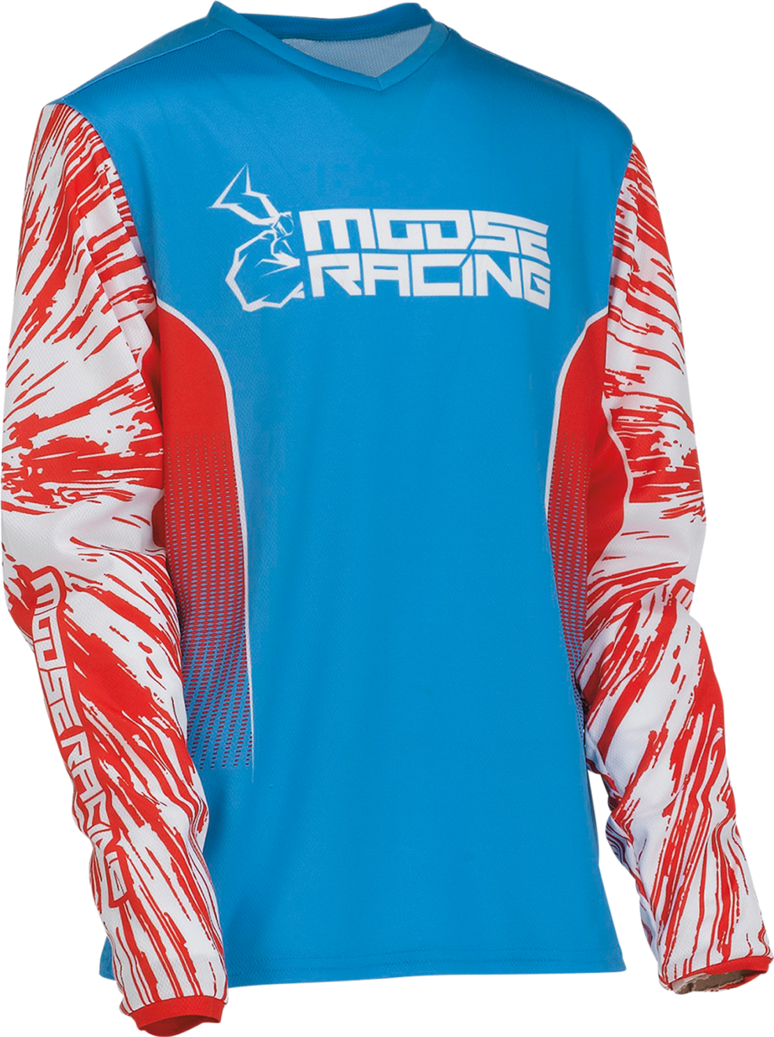 Детска блуза MOOSE RACING AGROID WHITE/RED/BLUE