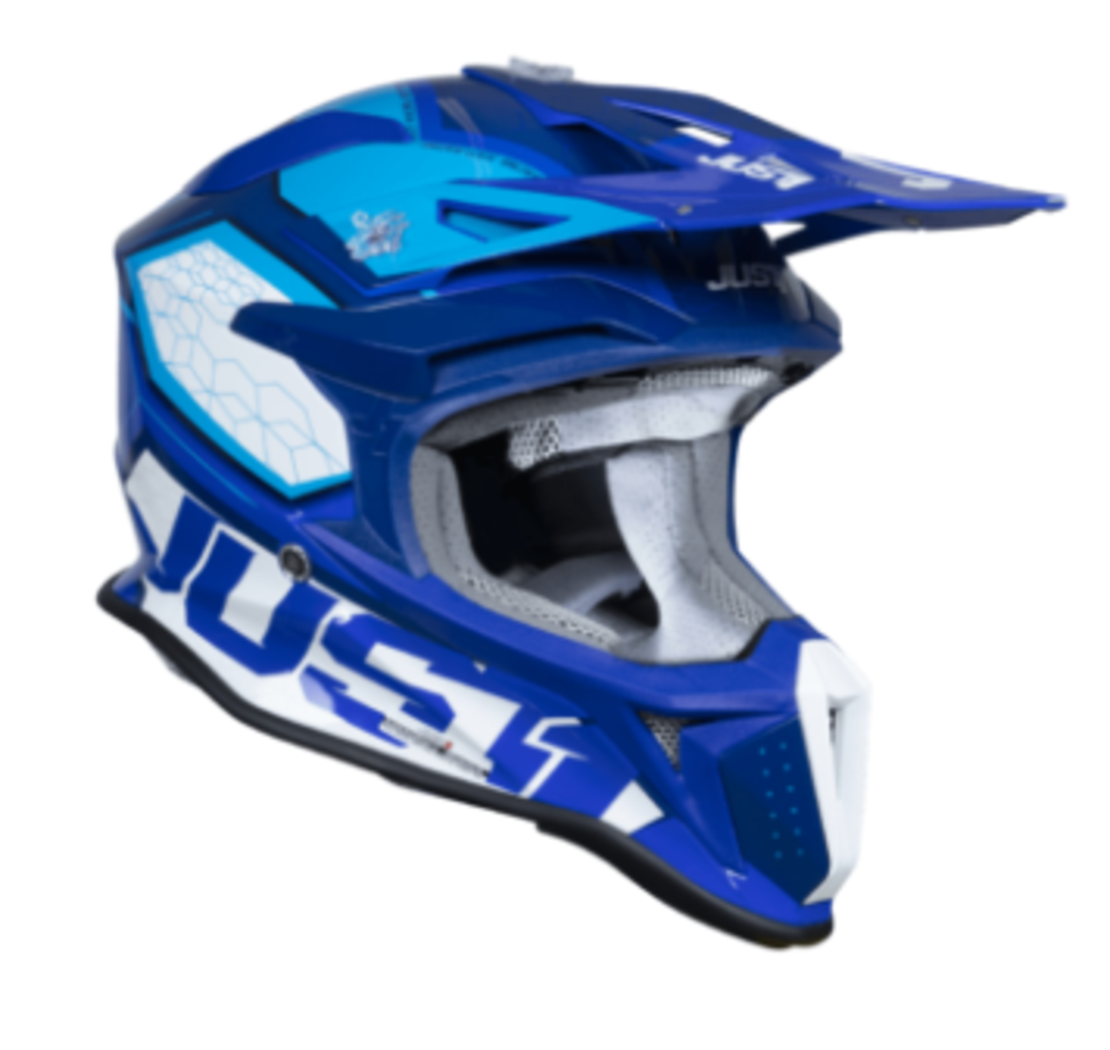 Mотокрос каска Just1 J-18 F Hexa White/Blue