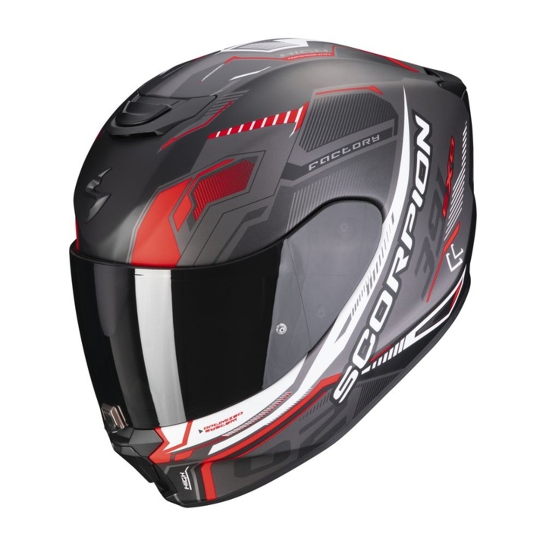 Каска SCORPION EXO 391 Haut Matt Black/Silver/Red