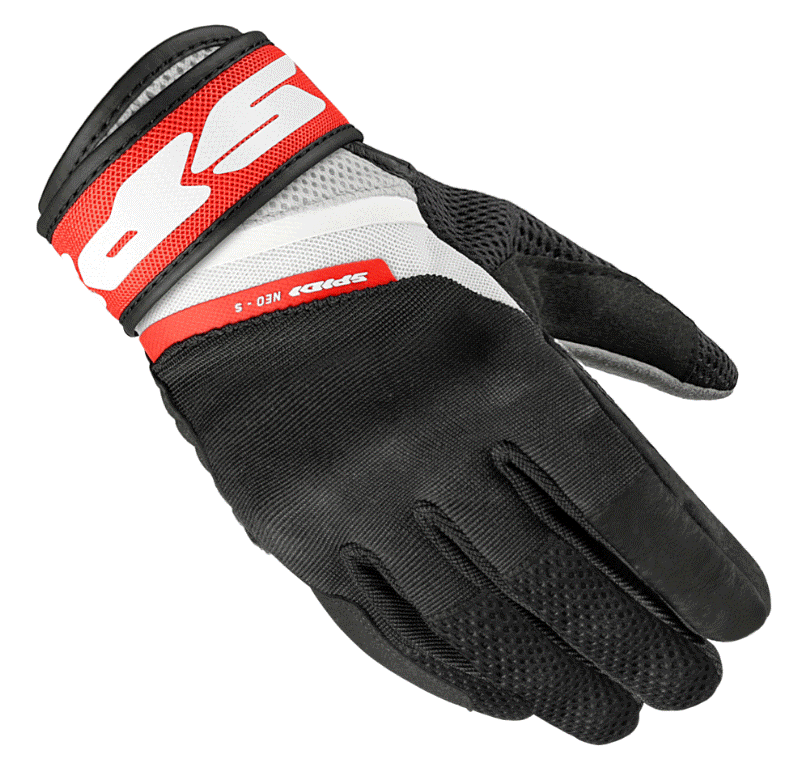 Текстилни мото ръкавици SPIDI NEO-S BLACK/RED