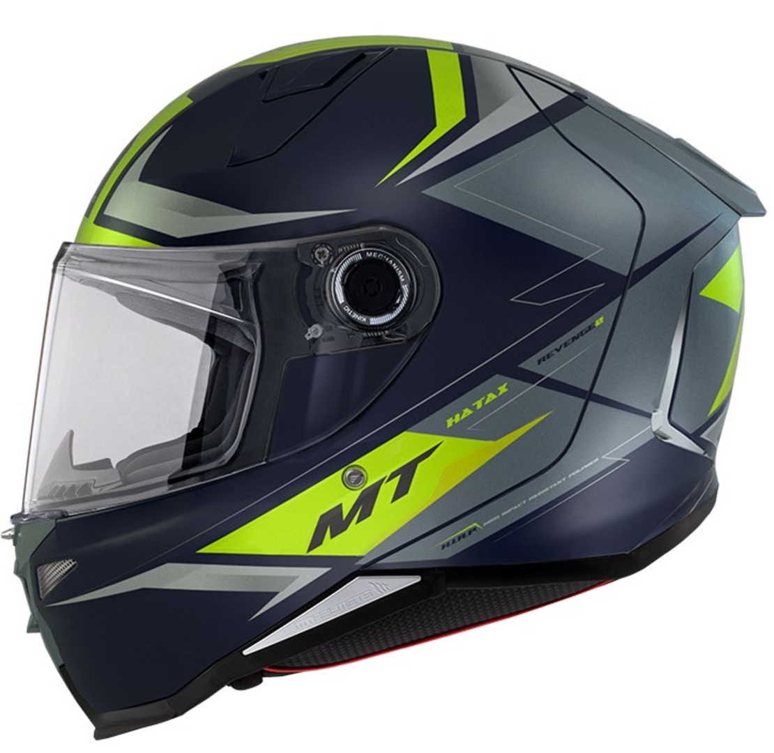 Каска MT REVENGE 2 S HATAX C3 BLACK/GREY/GREEN MATT