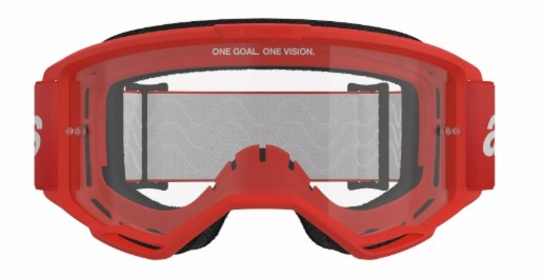 Мотокрос очила ALPINESTARS VISION 3 WORDMARK RED CLEAR