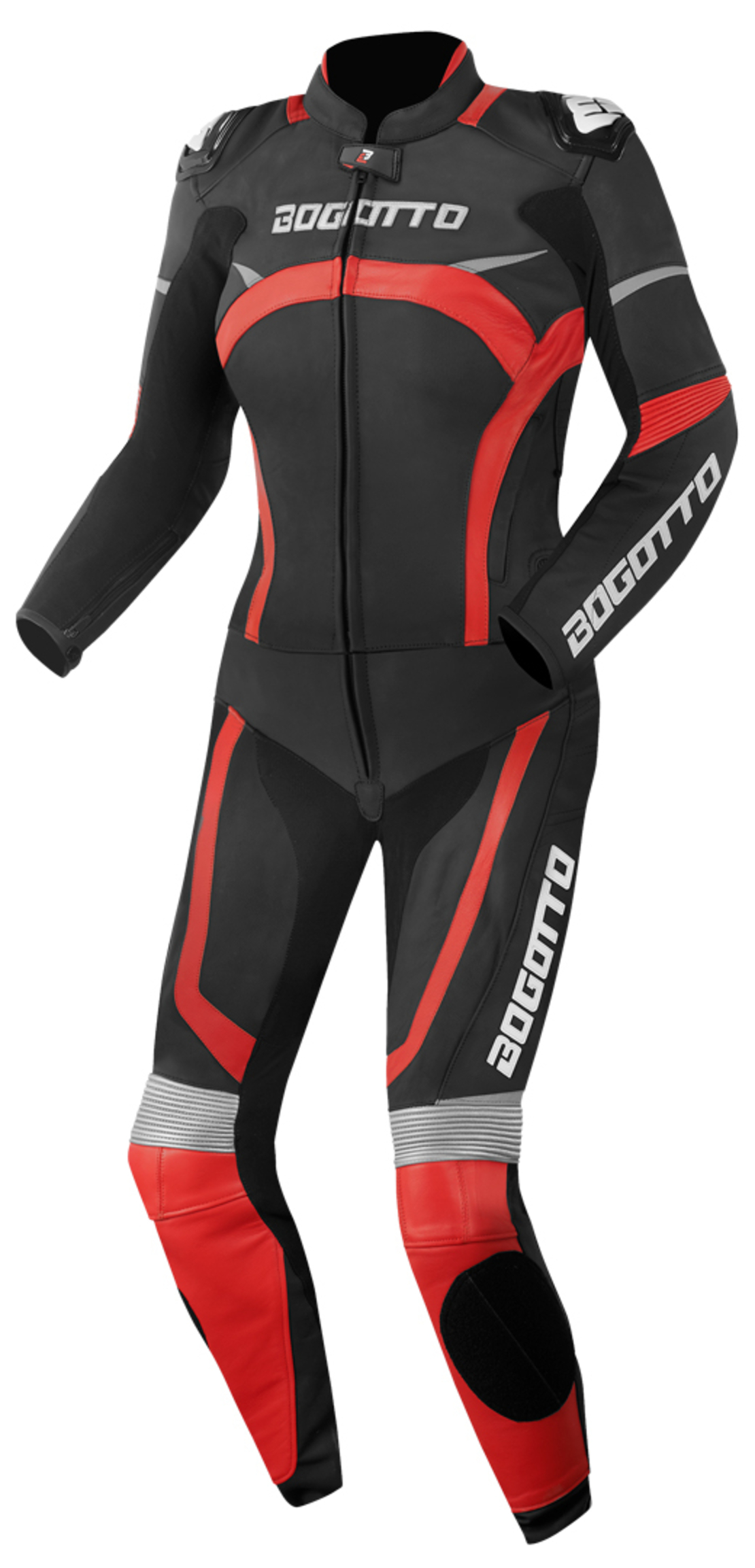 Дамски Кожен Мото Екип BOGOTTO MISANO Black/Red