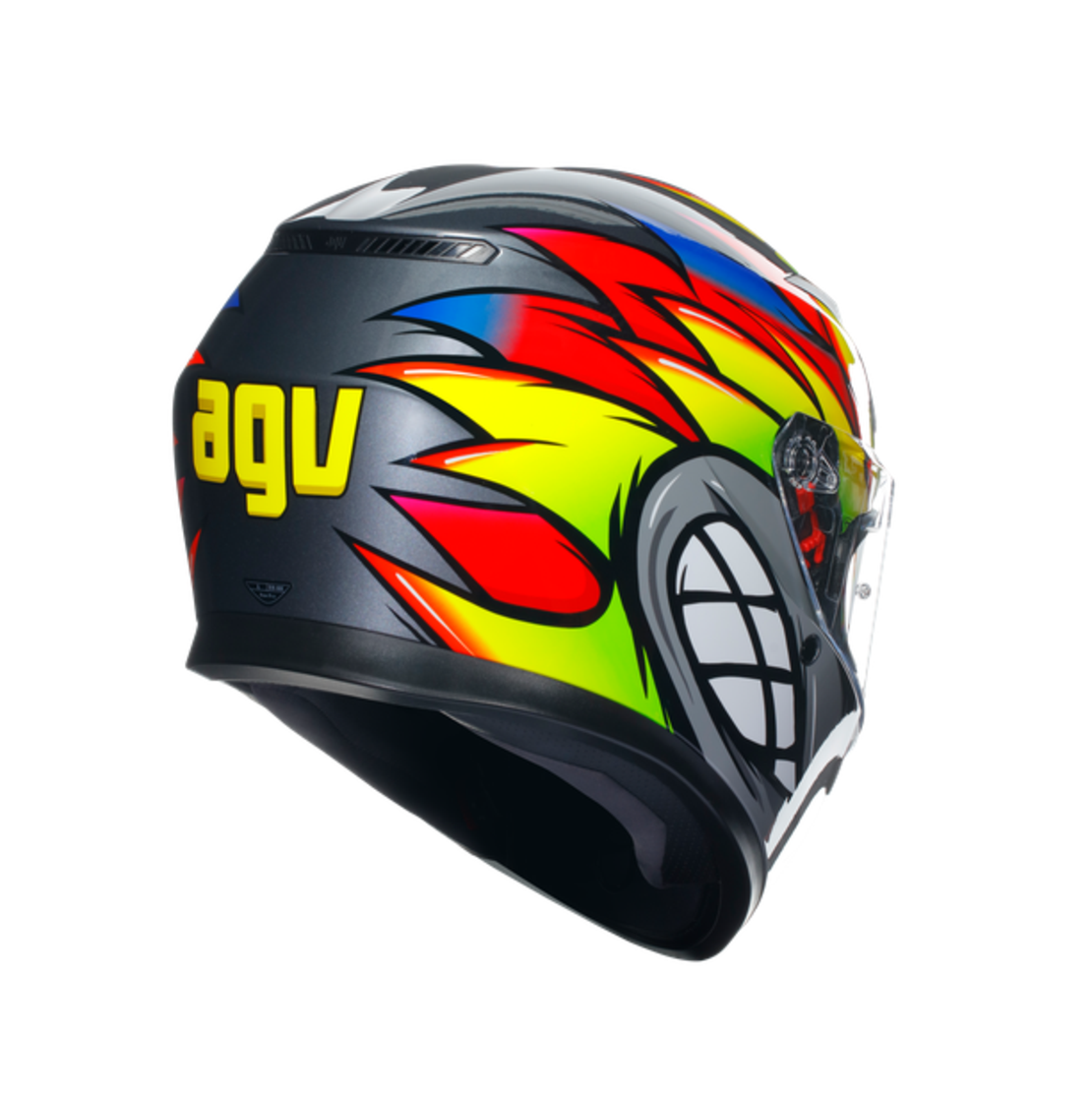 КАСКА  AGV K3 -BIRDY 2.0 GREY/YELLOW/RED