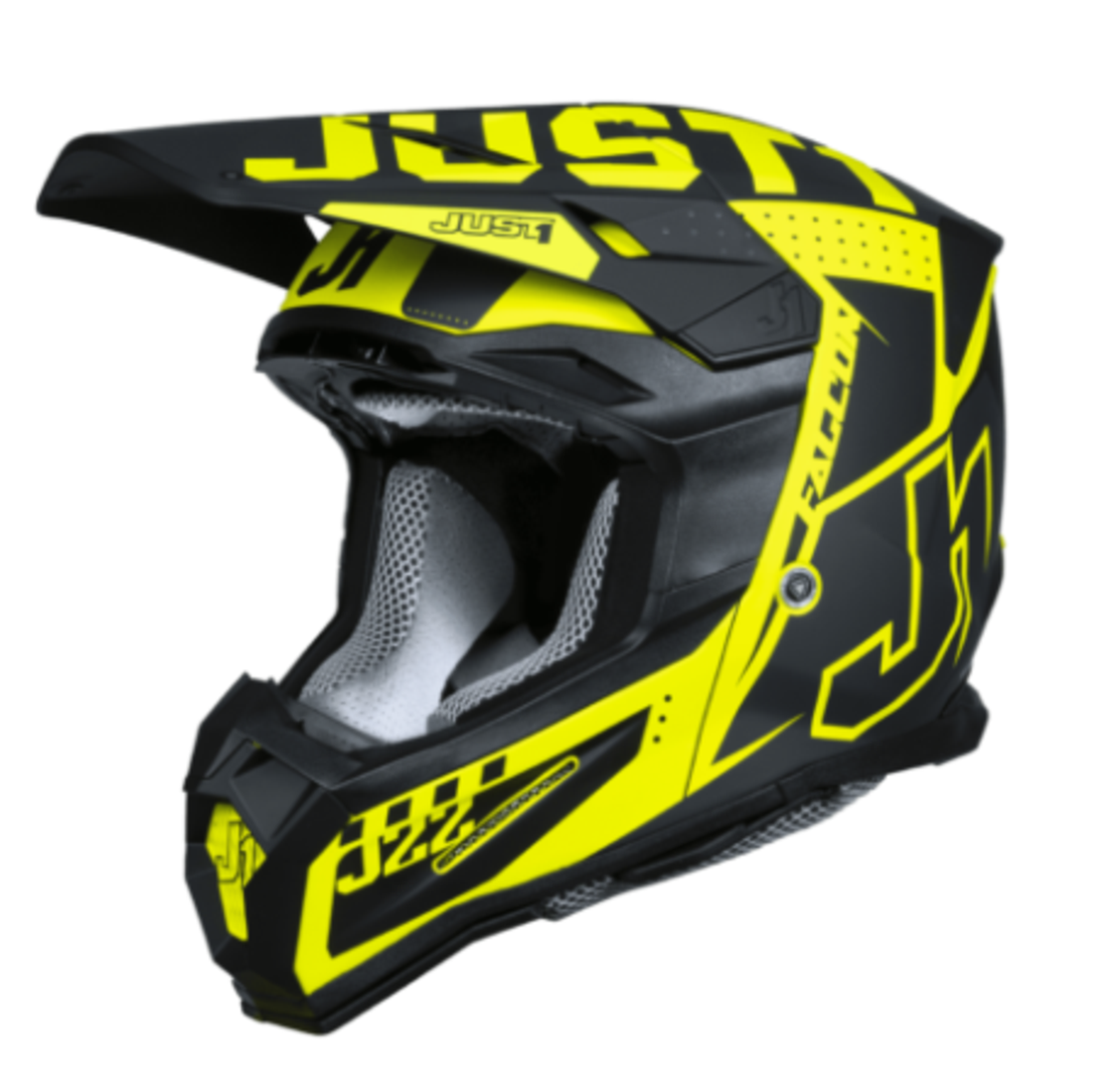 Mотокрос каска Just1 J-22 F Falcon Titanium/Black/Fluo Yellow