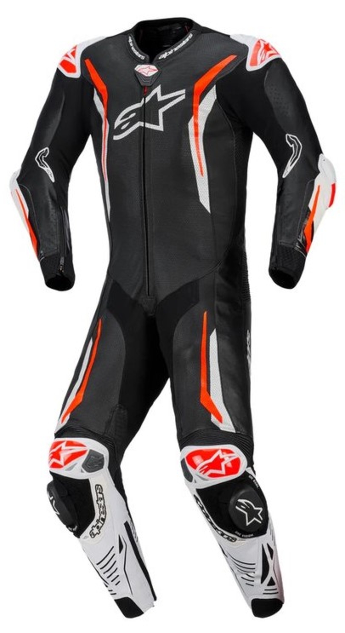 Кожен екип ALPINESTARS GP TECH V5 BLACK/WHITE/FLUO RED
