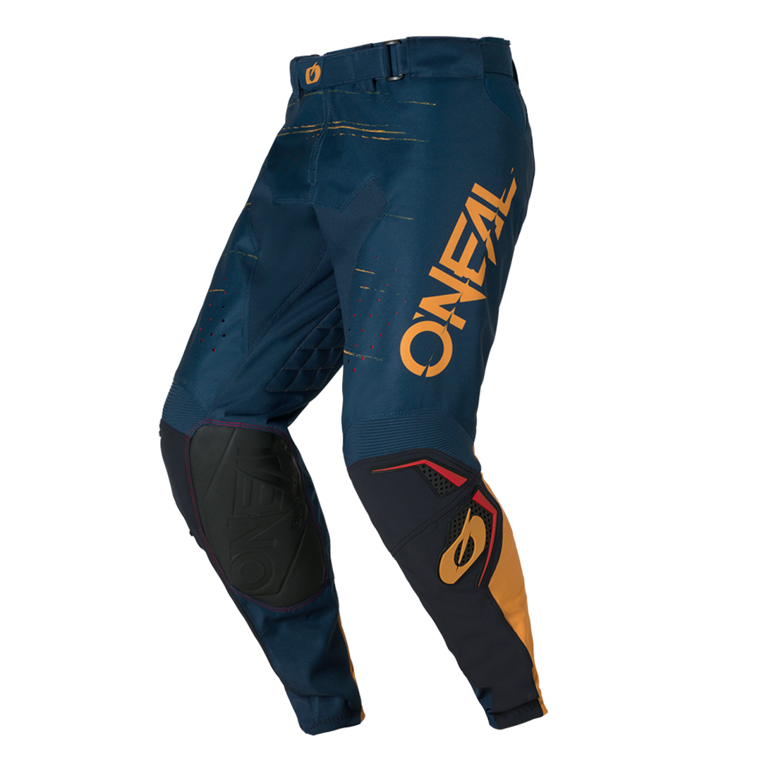 Мотокрос брич O'NEAL HARDWEAR SWIPE NAVY BLUE/TANGERINE V.26