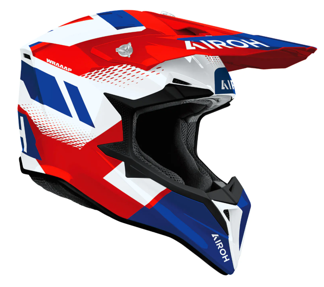 Мотокрос каска AIROH WRAAAP VISION RED/BLUE GLOSS