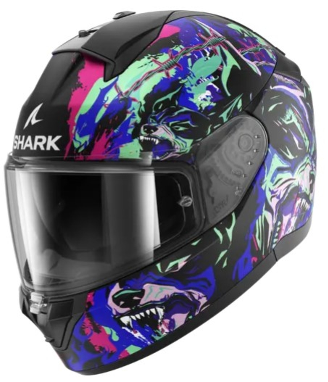 Каска SHARK RIDILL 2 RAGING BEAST Blue/Violet/Pink