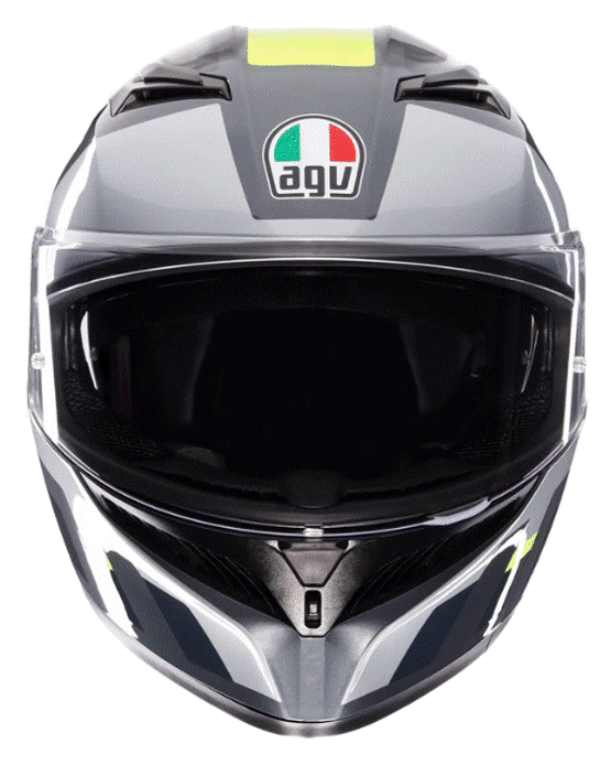 КАСКА AGV K3 SHADE GREY/YELLOW FLUO
