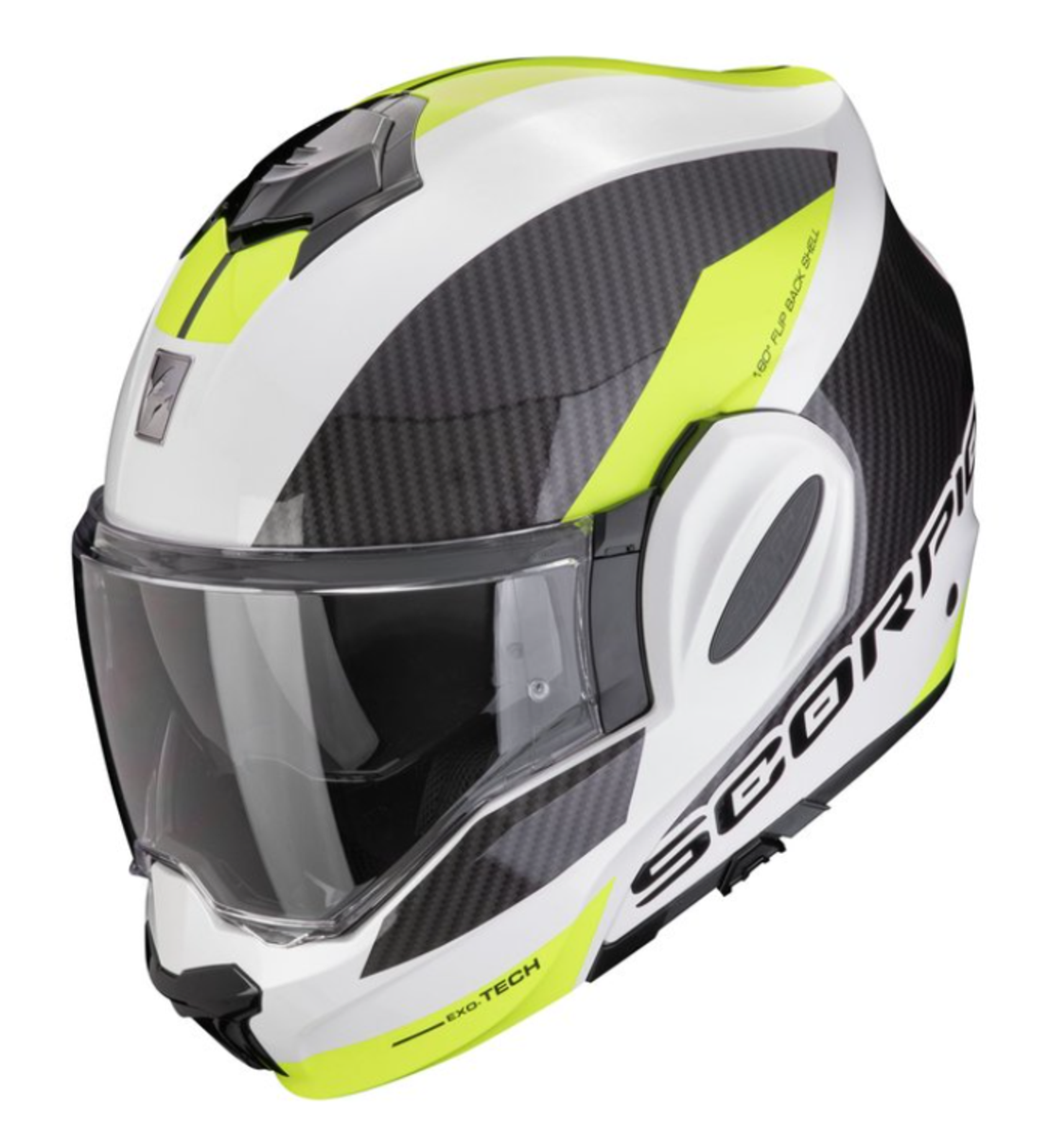 Модуларна каска SCORPION Exo-Tech Evo Team WHITE/YELLOW