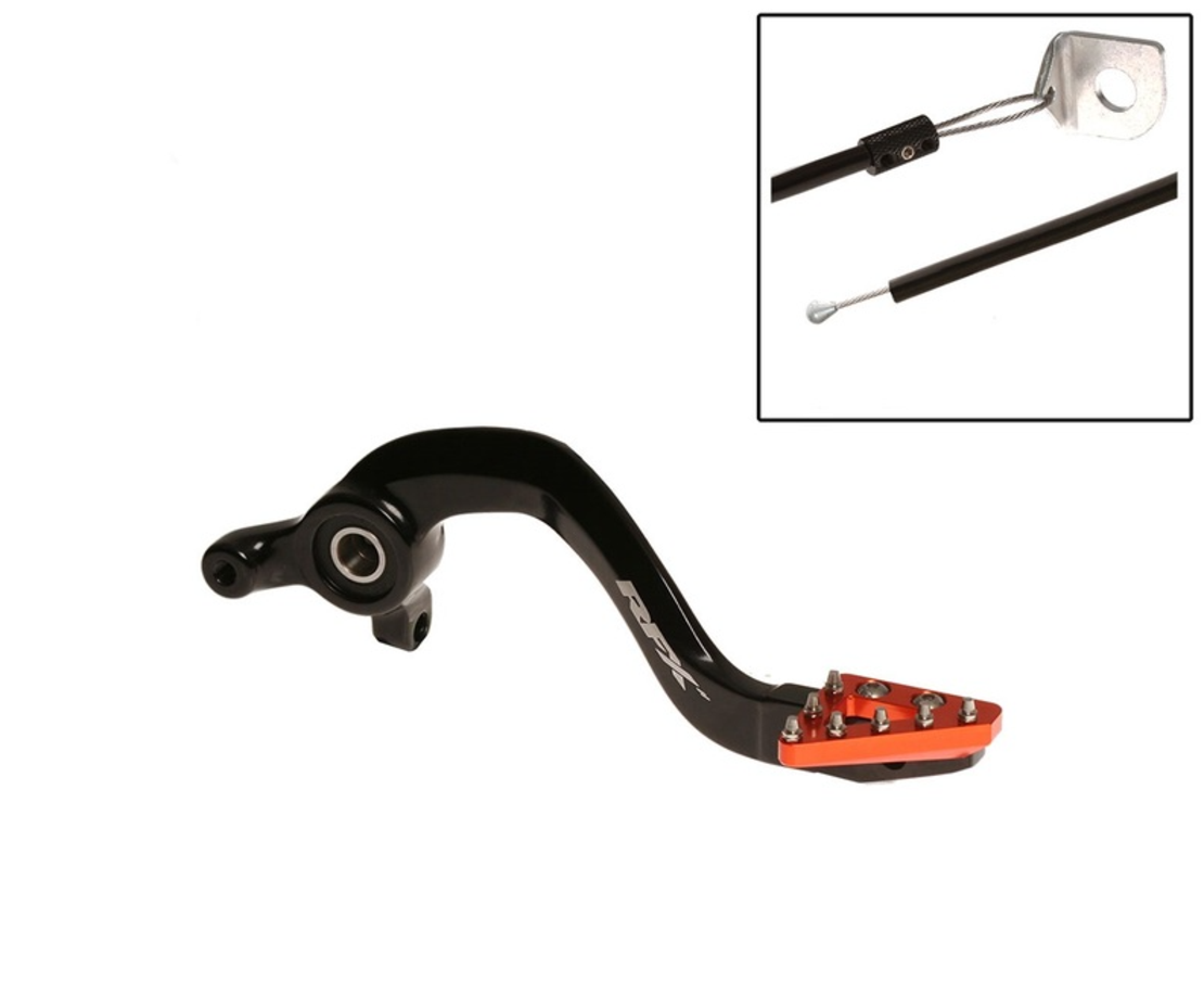 Заден лост за спирачка RFX Pro ST Rear Brake Lever (Hard Anodised Black/Orange) - KTM65
