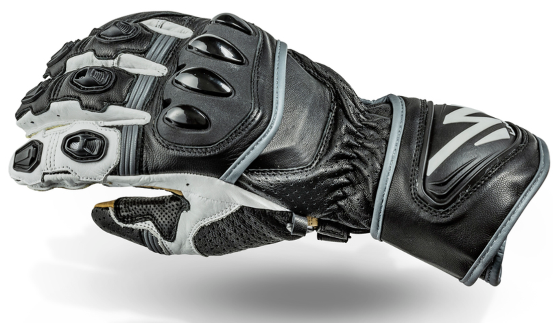 Кожени мото ръкавици Lindstrands Bergby Black/White