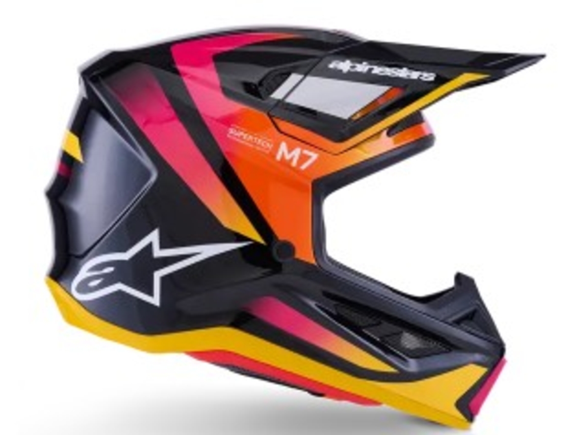 Мотокрос каска ALPINESTARS SM7 RISE BLK/YL/PINK