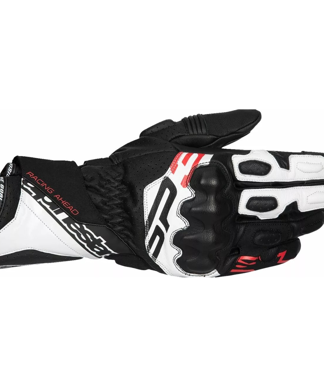 КОЖЕНИ РЪКАВИЦИ ALPINESTARS SP-3 BLK/WHT/RD FLUO