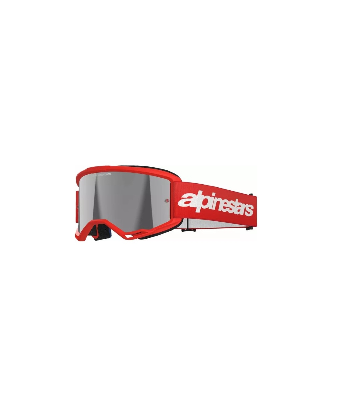 Мотокрос очила ALPINESTARS VISION 3 WORDMARK RED MIRROR-SIL