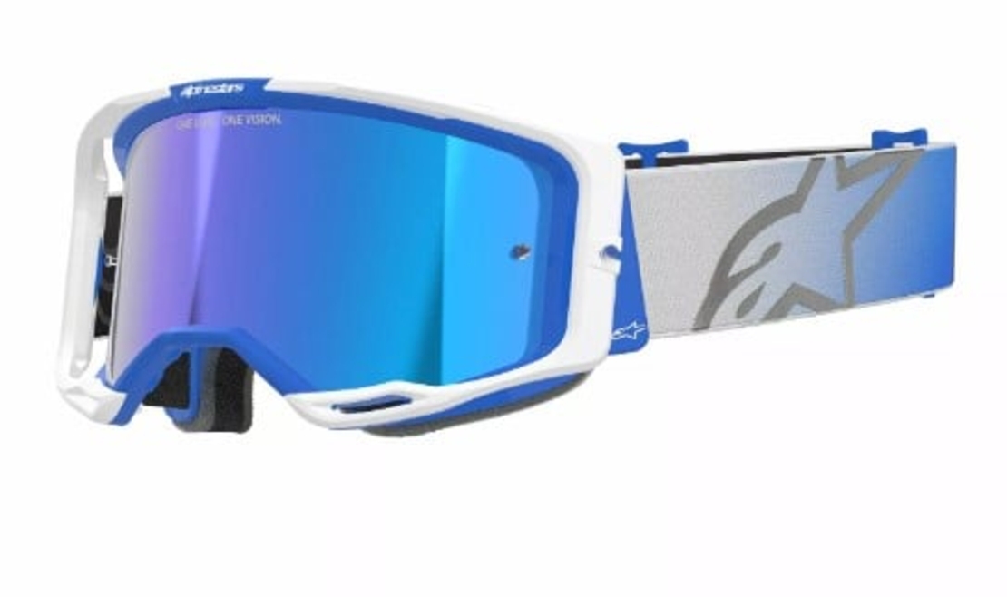 Мотокрос очила ALPINESTARS VISION 8 CORP BL/WT MIRROR-BLUE