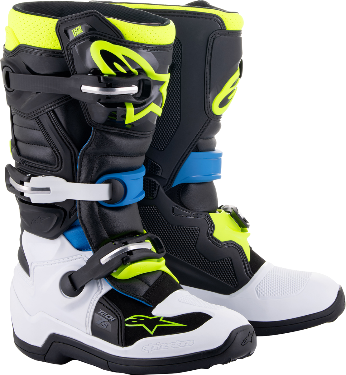 Детски мотокрос ботуши ALPINESTARS Tech 7S BLACK/BLUE/YELLOW