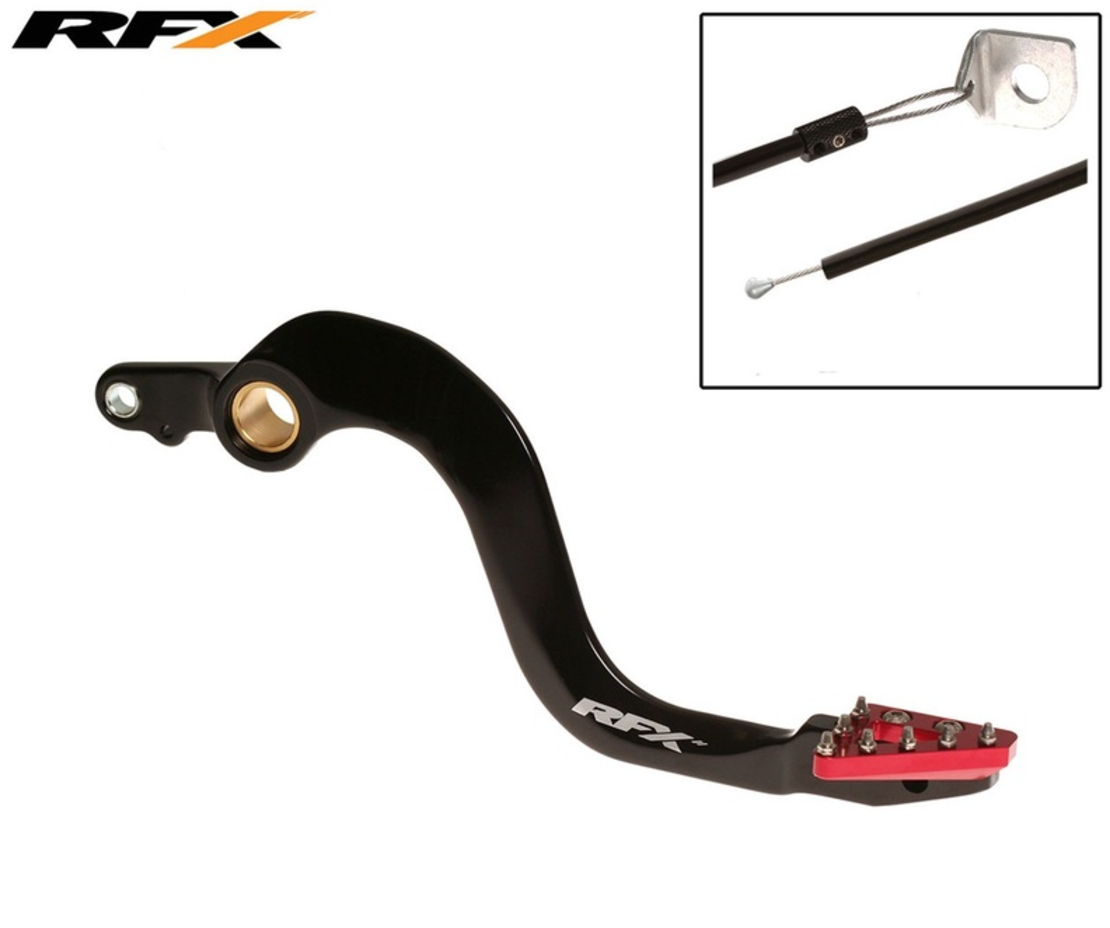 Заден лост за спирачка RFX Pro ST Rear Brake Lever (Hard Anodised Black/Red) - Honda CR250