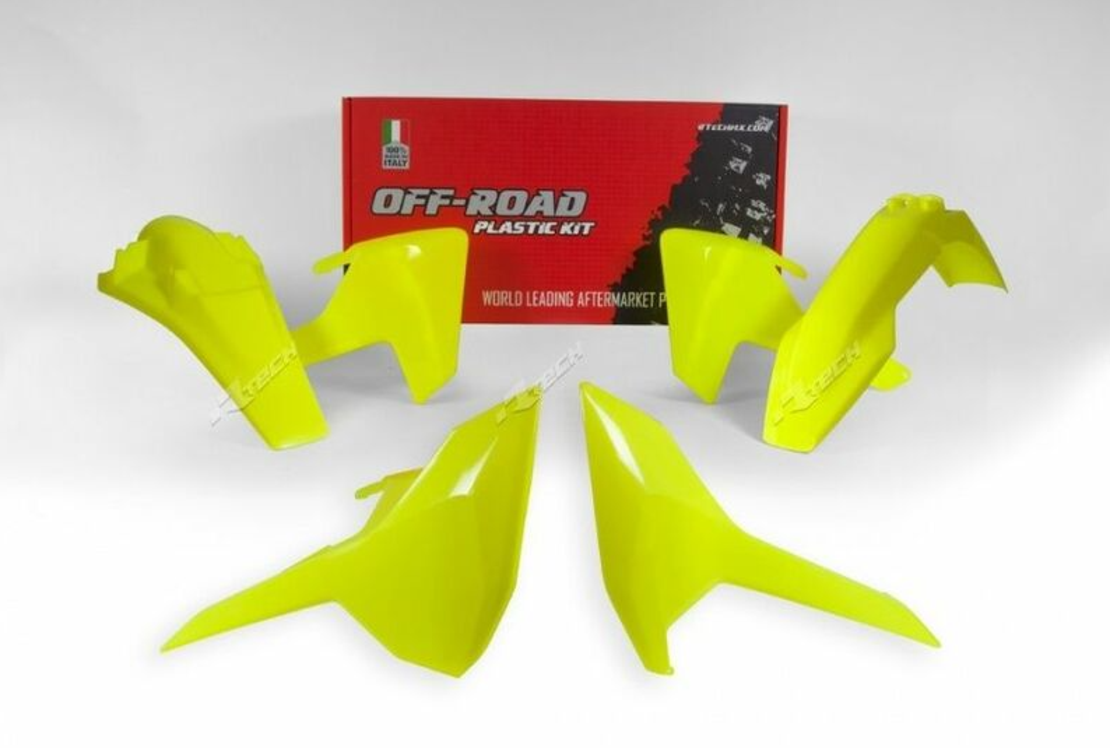 Комплект пластмаси RACETECH Plastic Kit Neon Yellow Husqvarna TE/FE 17-19