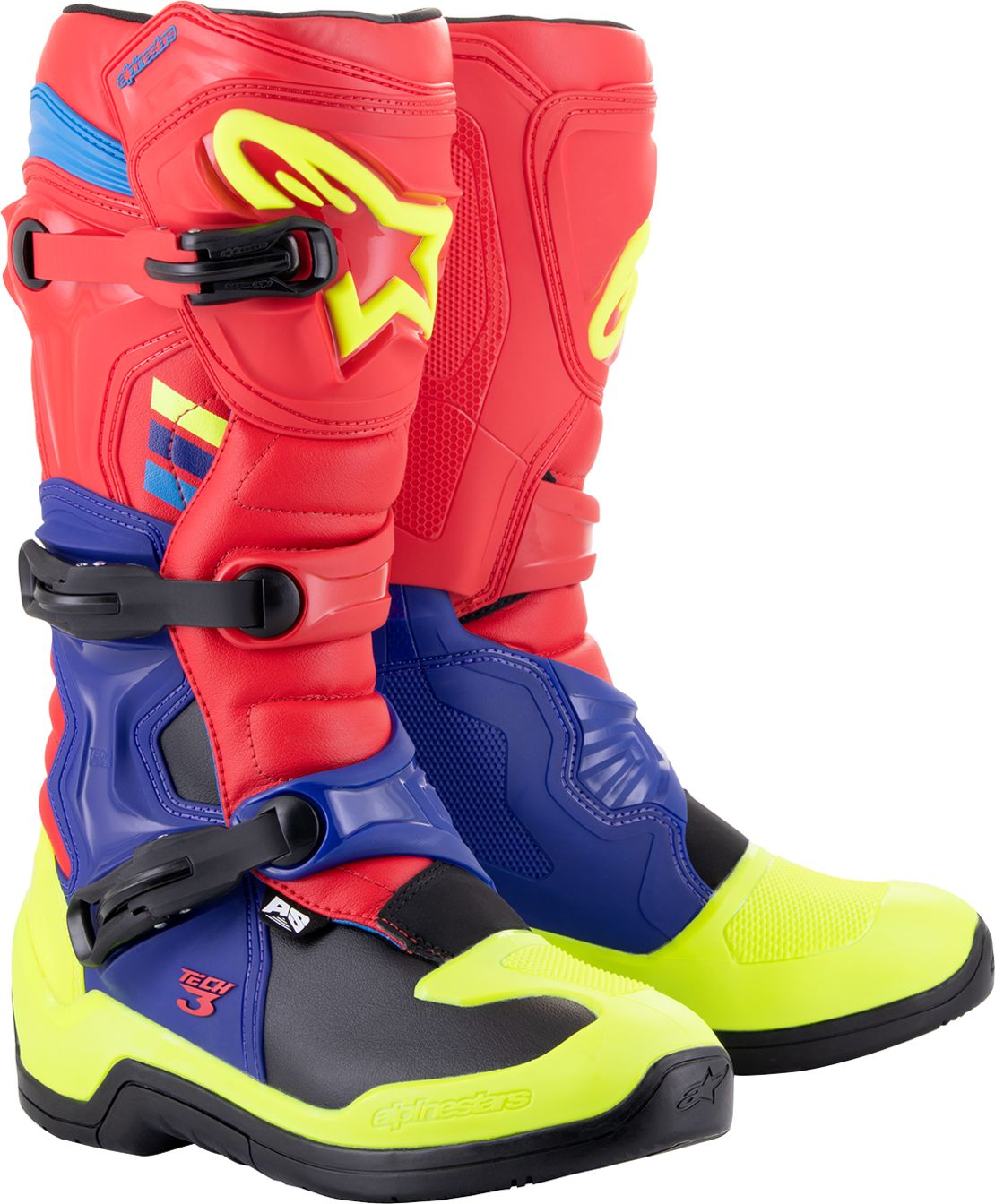 Мотокрос ботуши ALPINESTARS TECH 3 RED/BLUE/YELLOW