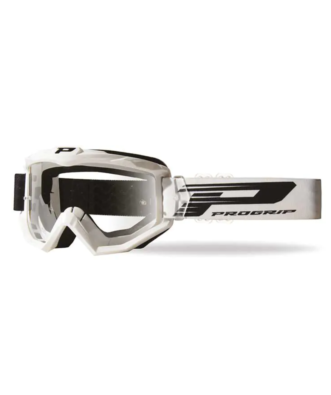 Мотокрос очила PROGRIP 3201 WHITE CLEAR