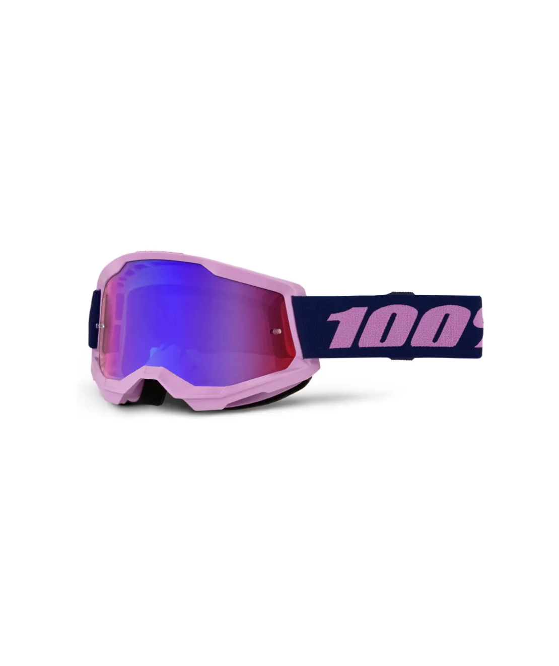 Мотокрос очила 100%  STRATA 2 PURPLE RED/BLUE MIRROR