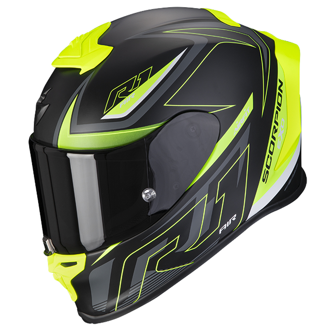 Каска SCORPION EXO-R1 AIR GAZ Matt Black Neon Yellow