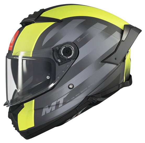 Каска MT THUNDER 4 SV TREADS D3 MATT GREY/YELLOW